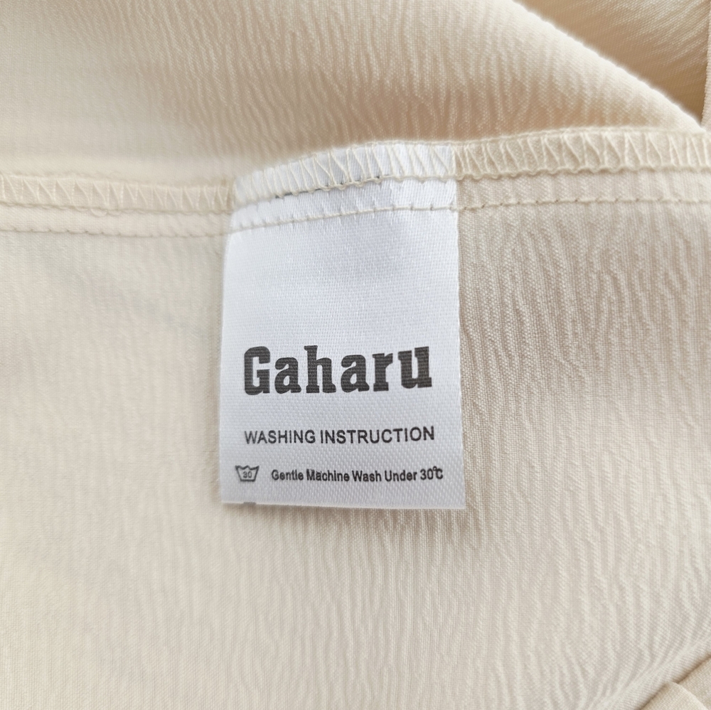 Gaharu Cream Women's Business Casual Blouse Size M - Picture 3 of 6